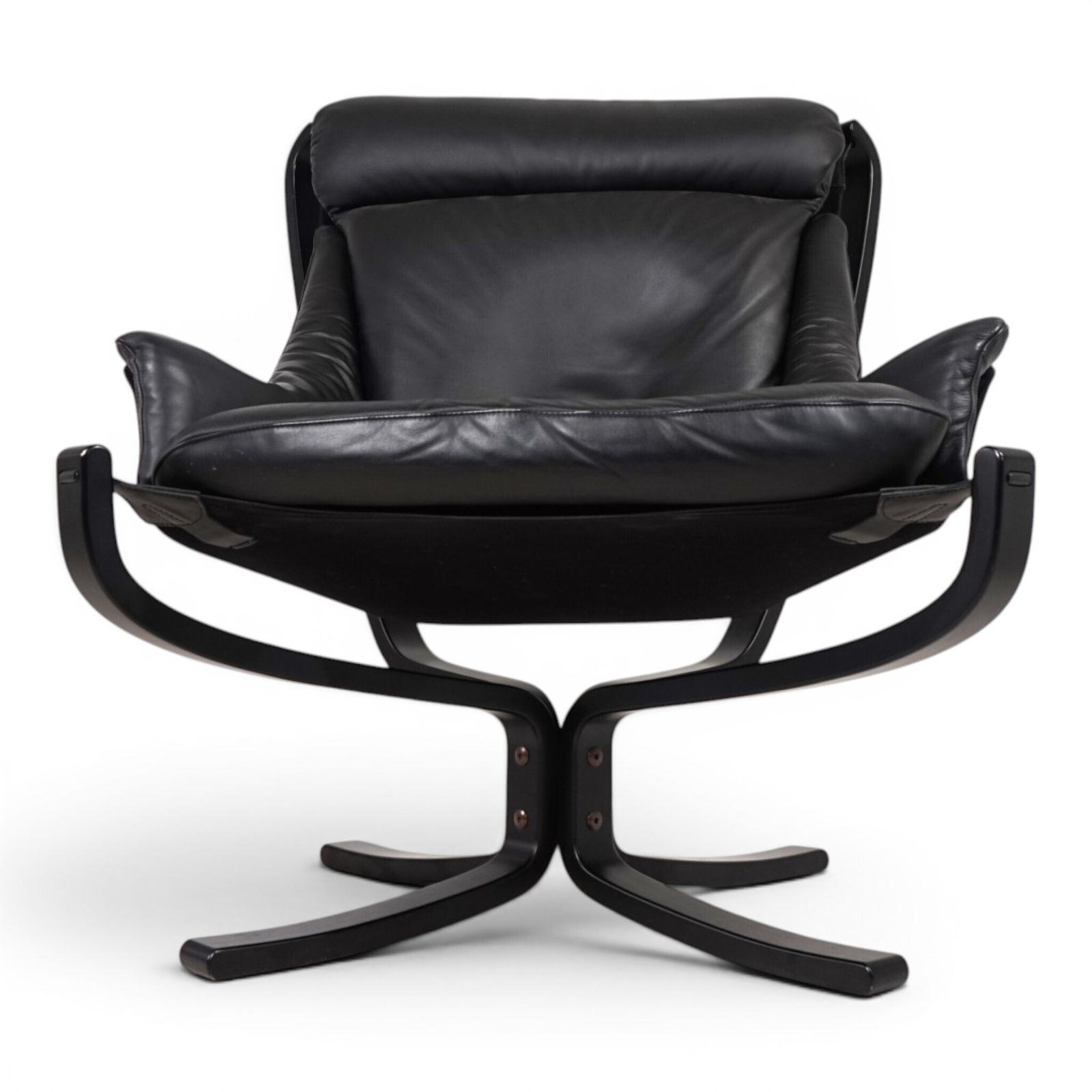 photo vinterior Poltrona Frau Viking Leather Lounge Chair By Sigurd Resell, 1970
