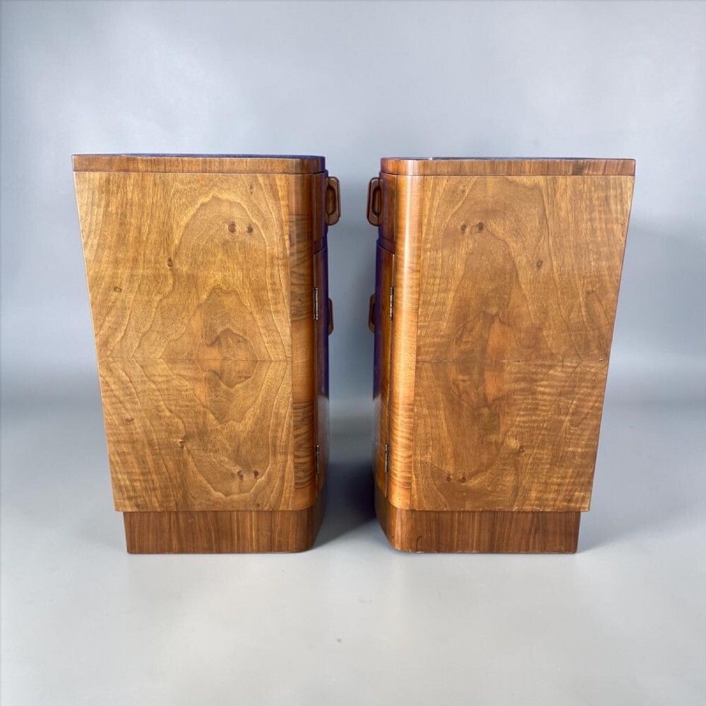 A Pair Of Art Deco Bedside Tables photo Furniture