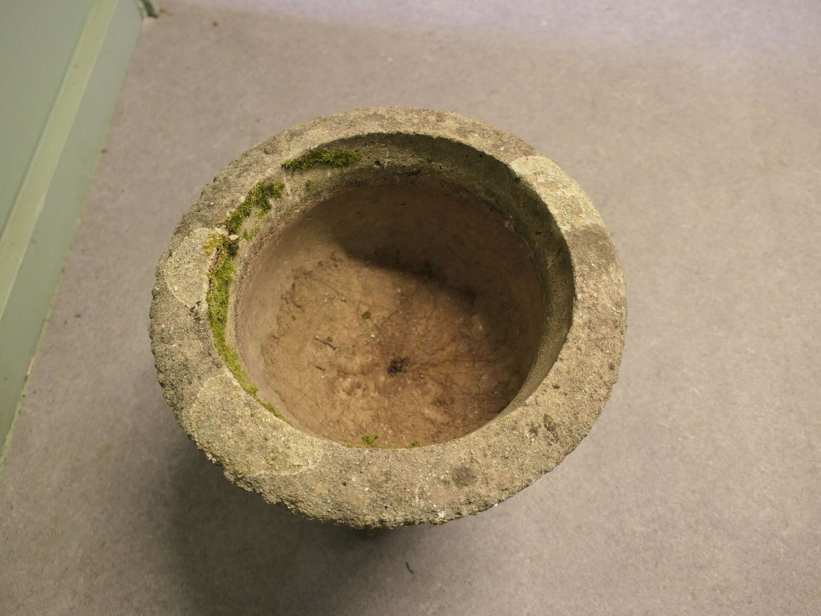Pair Of Mid 20th Century Weathered Cast Stone Garden Planters A Good Pair Of 20th Century photo 714.0