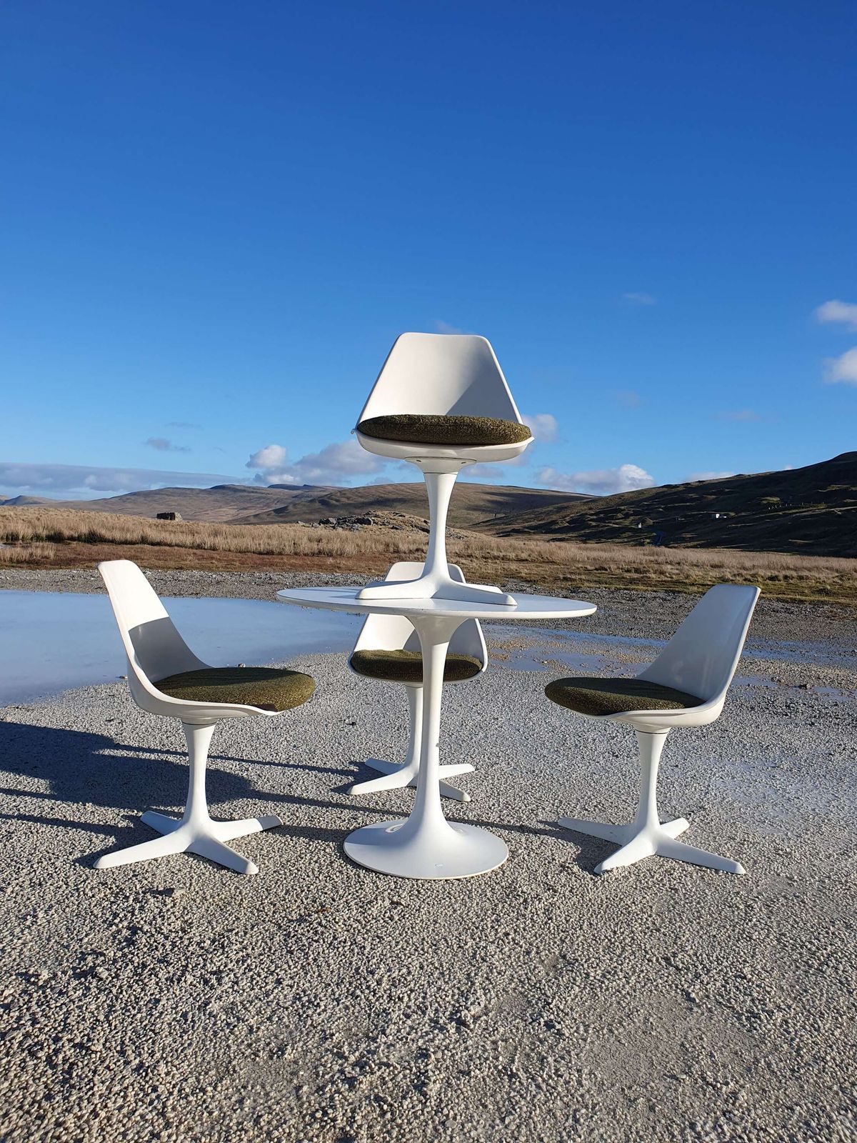 Maurice Burke For Arkana Of Bath. 'Tulip' Dining Suite. 1960s/70s. photo for sale