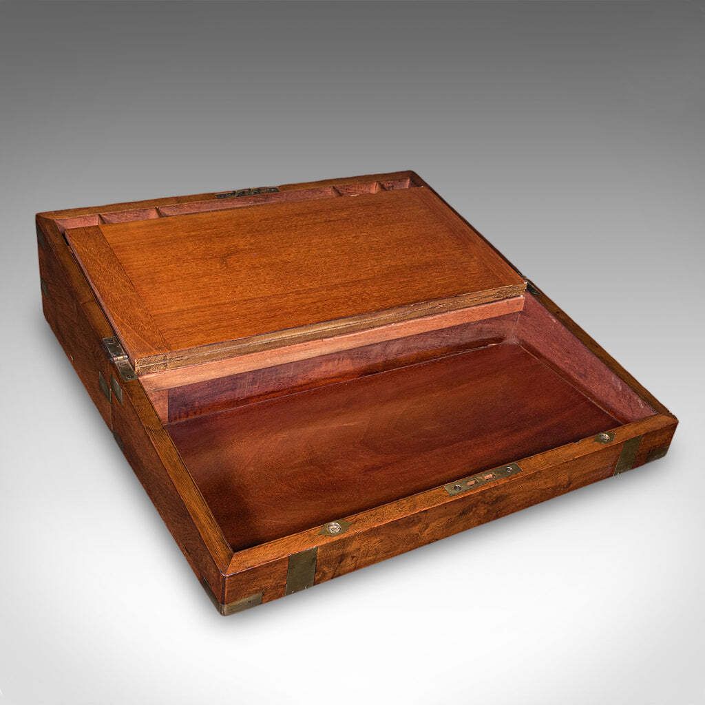 Antique Writing Slope, English, Walnut, Correspondence Box, Regency, Circa 1825 photo for sale