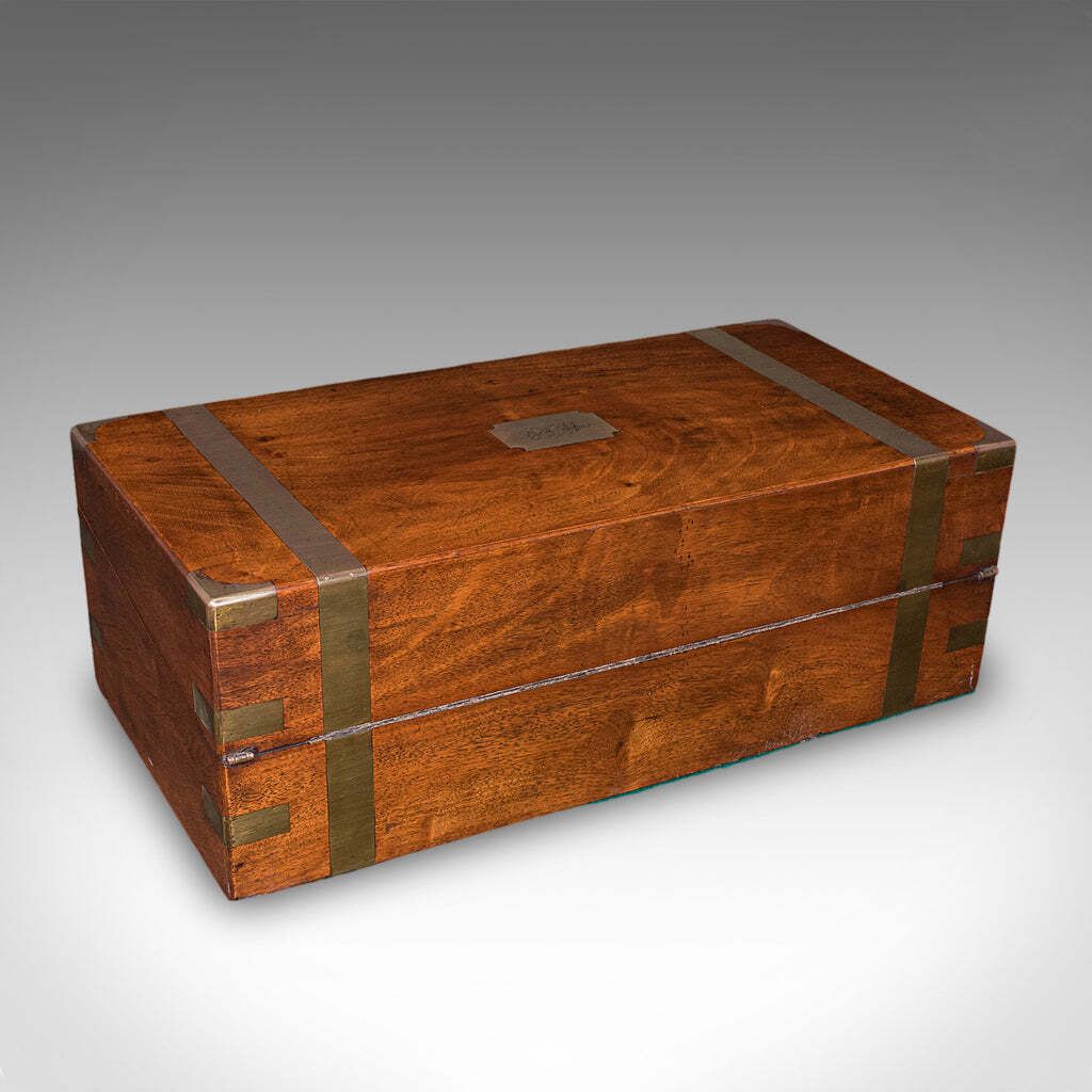 Antique Writing Slope, English, Walnut, Correspondence Box, Regency, Circa 1825 photo 1218.0