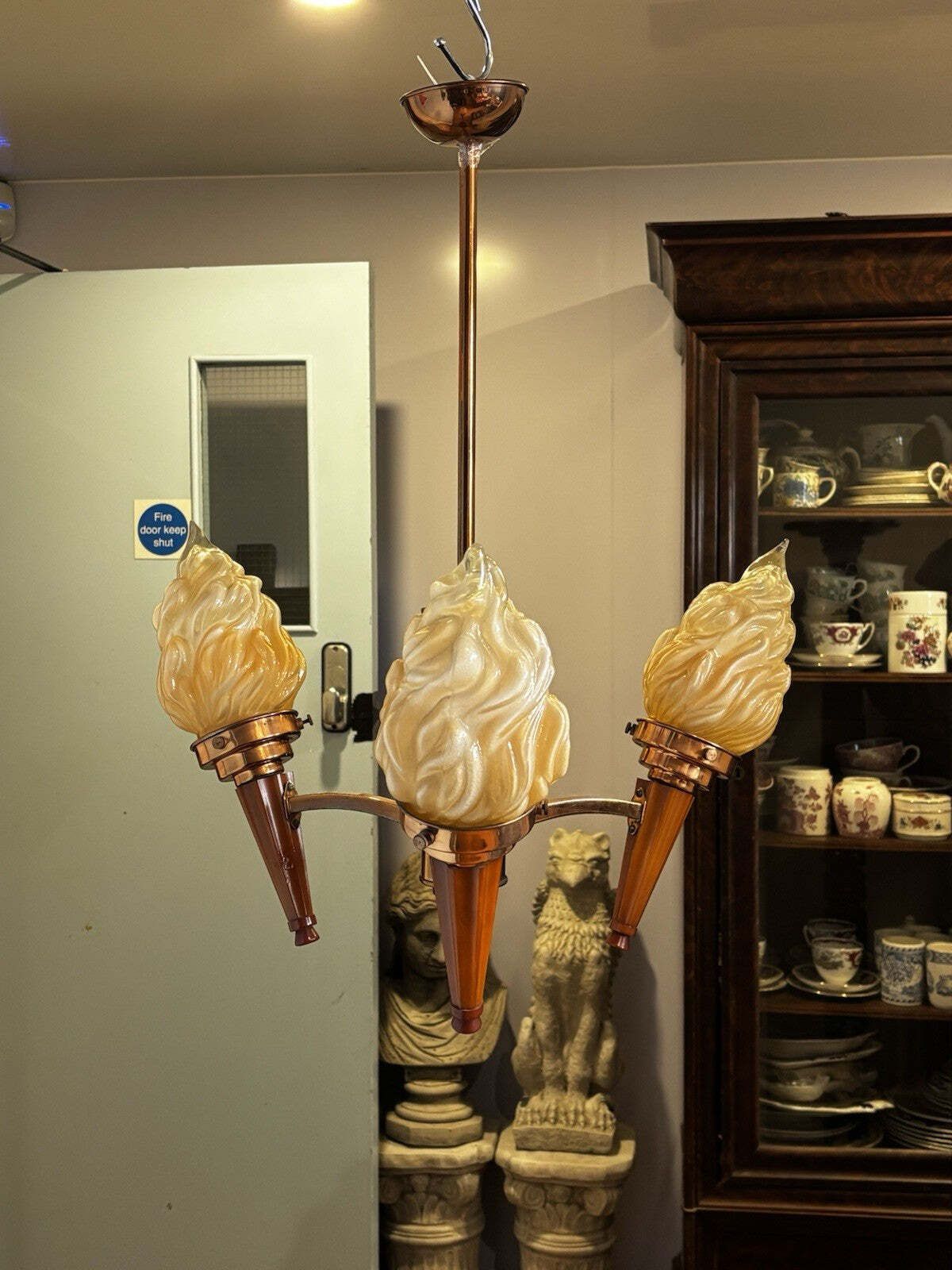Art Deco Torch Chandelier photo furniture