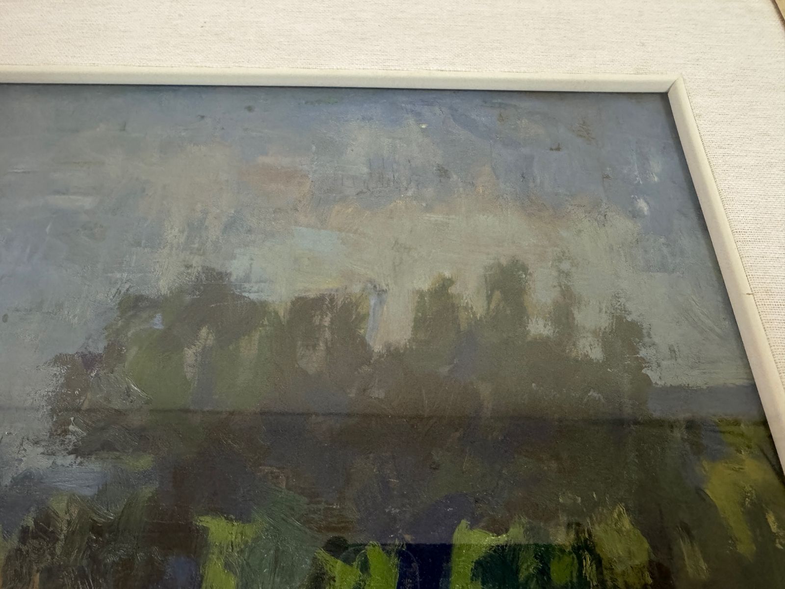photo for sale Italian School, Mid 20th Century Painting  – Rural Farmstead Landscape
