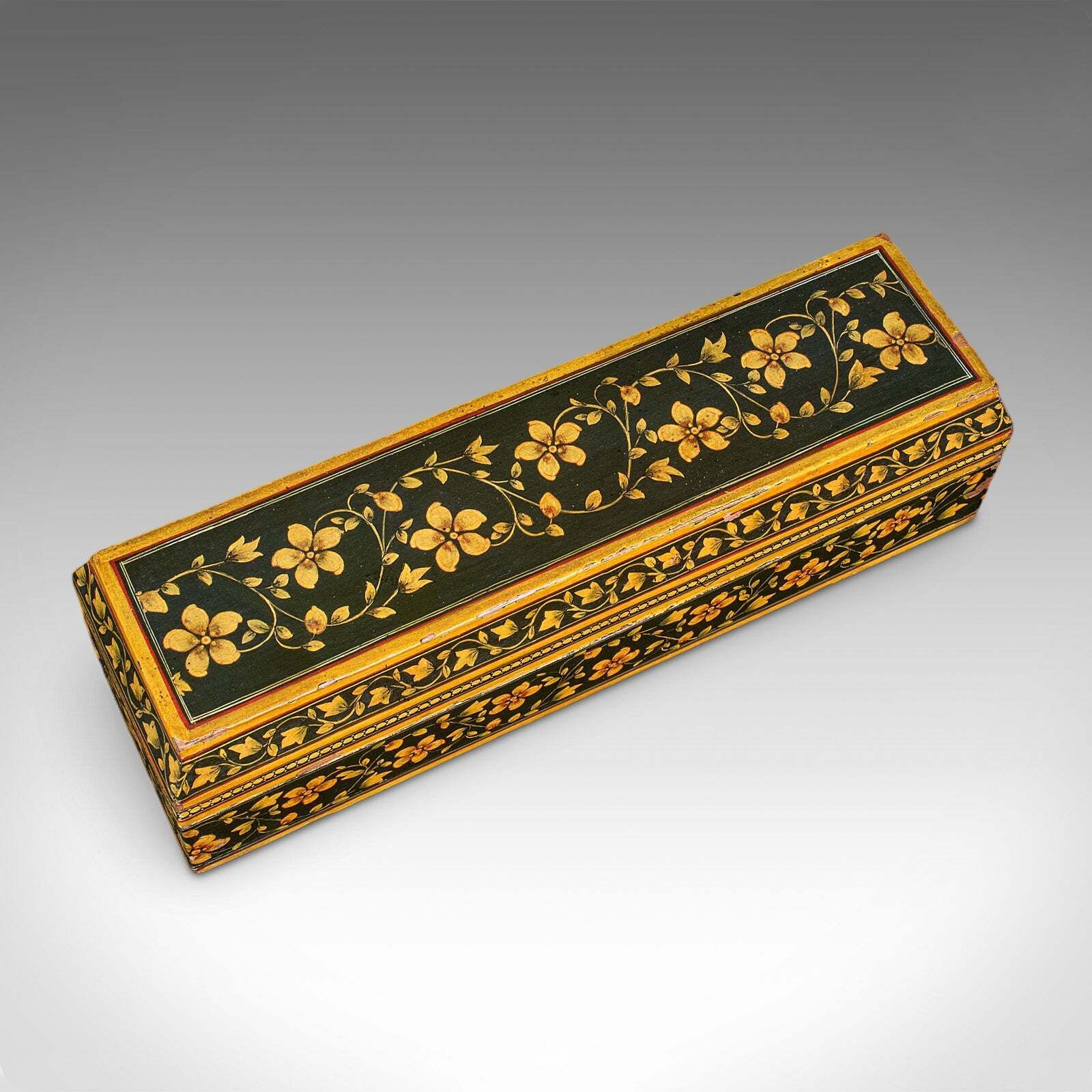 Antique Calligrapher's Quill Box, Austrian, Hand Painted, Pen Case, Edwardian photo buy