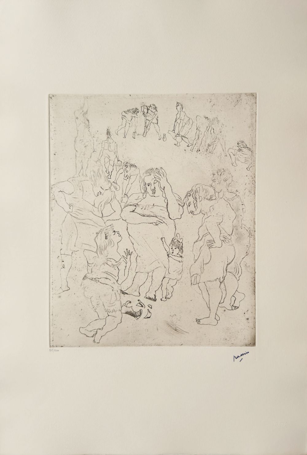 Eau-forte Jules Pascin La Cruche Cassée 1980