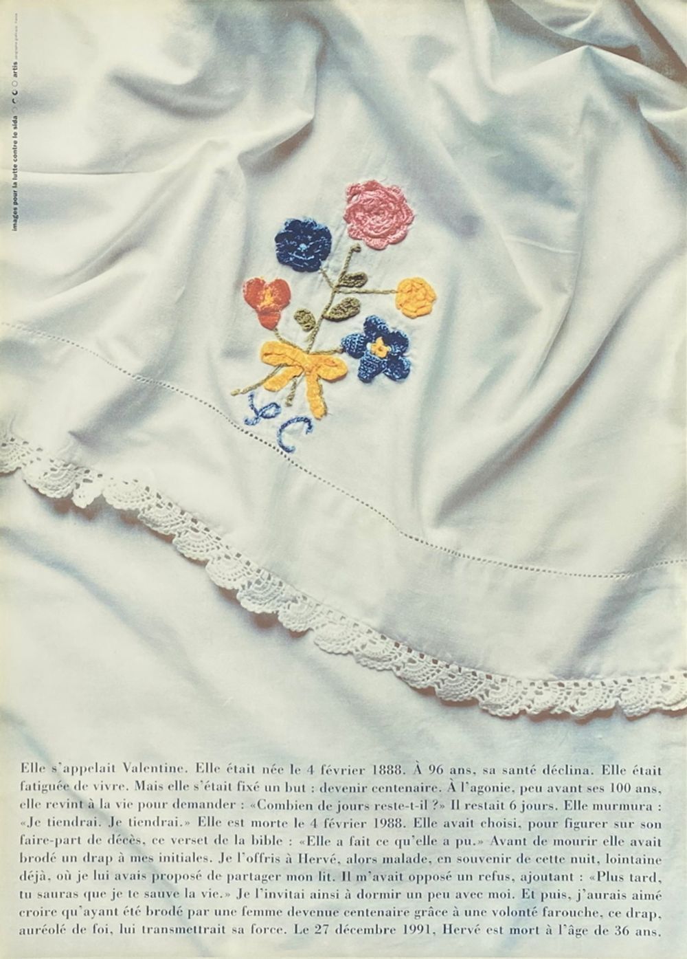 Sophie Calle Poster Elle S'appelait Valentine 1993