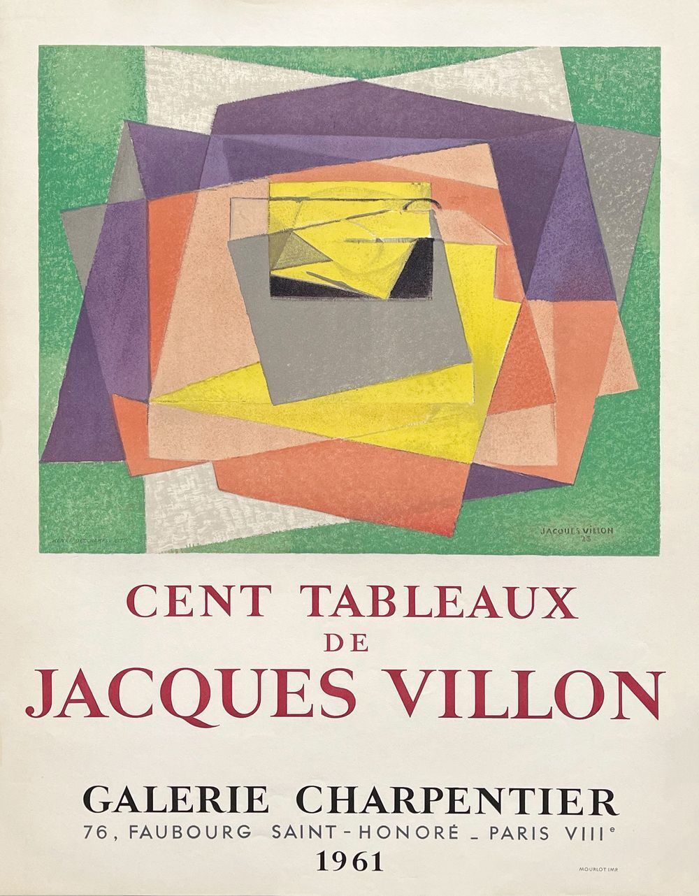 Jacques Villon Poster Expo 61 Galerie Charpentier
