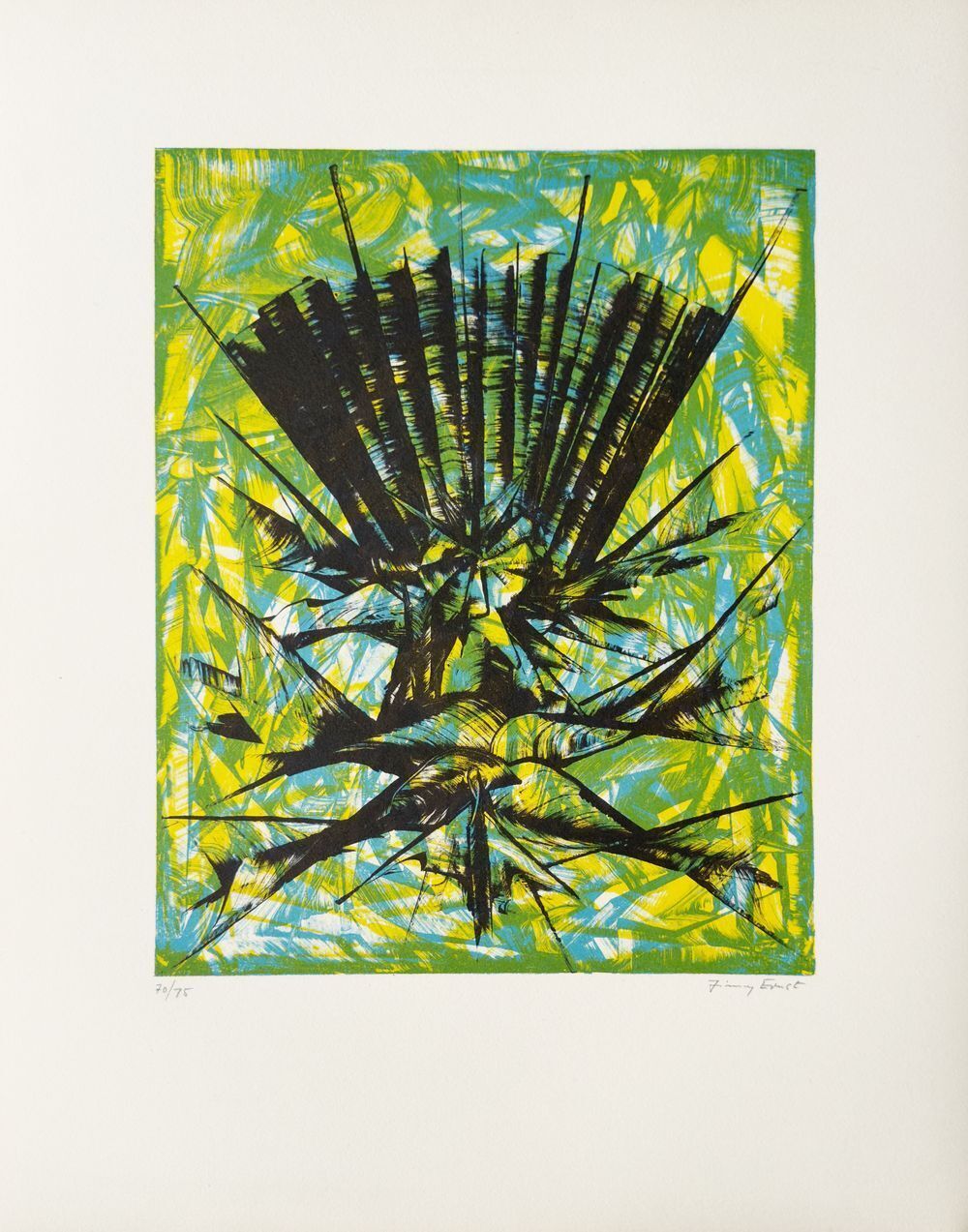 Jimmy Ernst Gesigneerde Lithografie Composition Abstraite II 1973