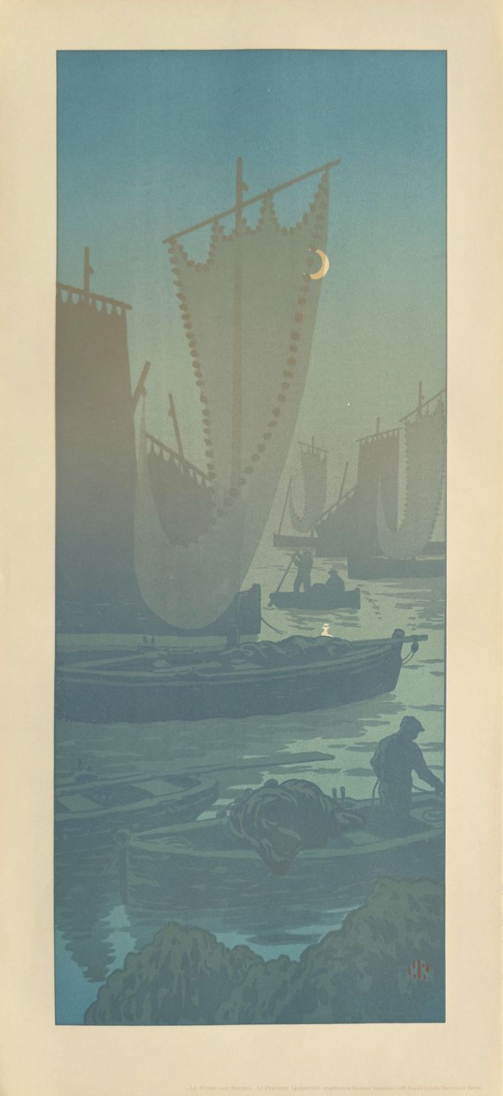 Henri Rivière Lithograph La Féerie Des Heures : Le Premier Quartier 1901