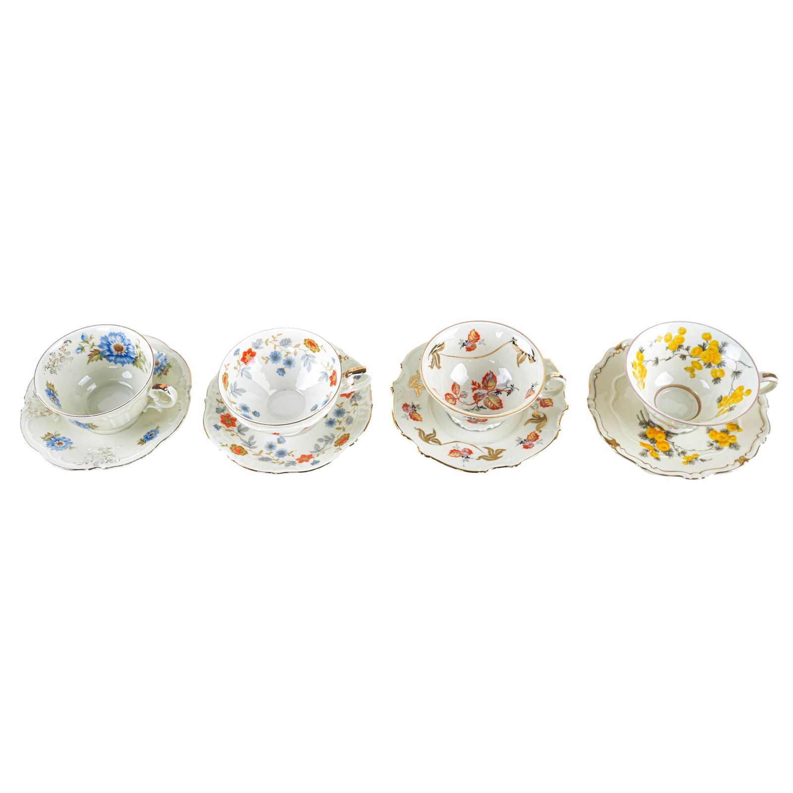 Set Of Porcelain Cups, German Design, 20th Century, Made In Germany
