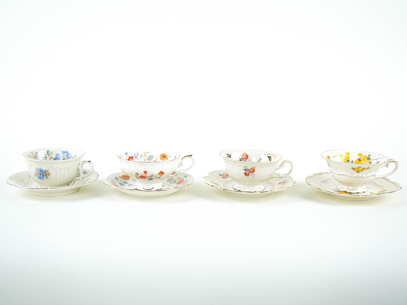 Set porseleinen kopjes, Duits design, 20e eeuw, Made in Germany photo Woonaccessoires