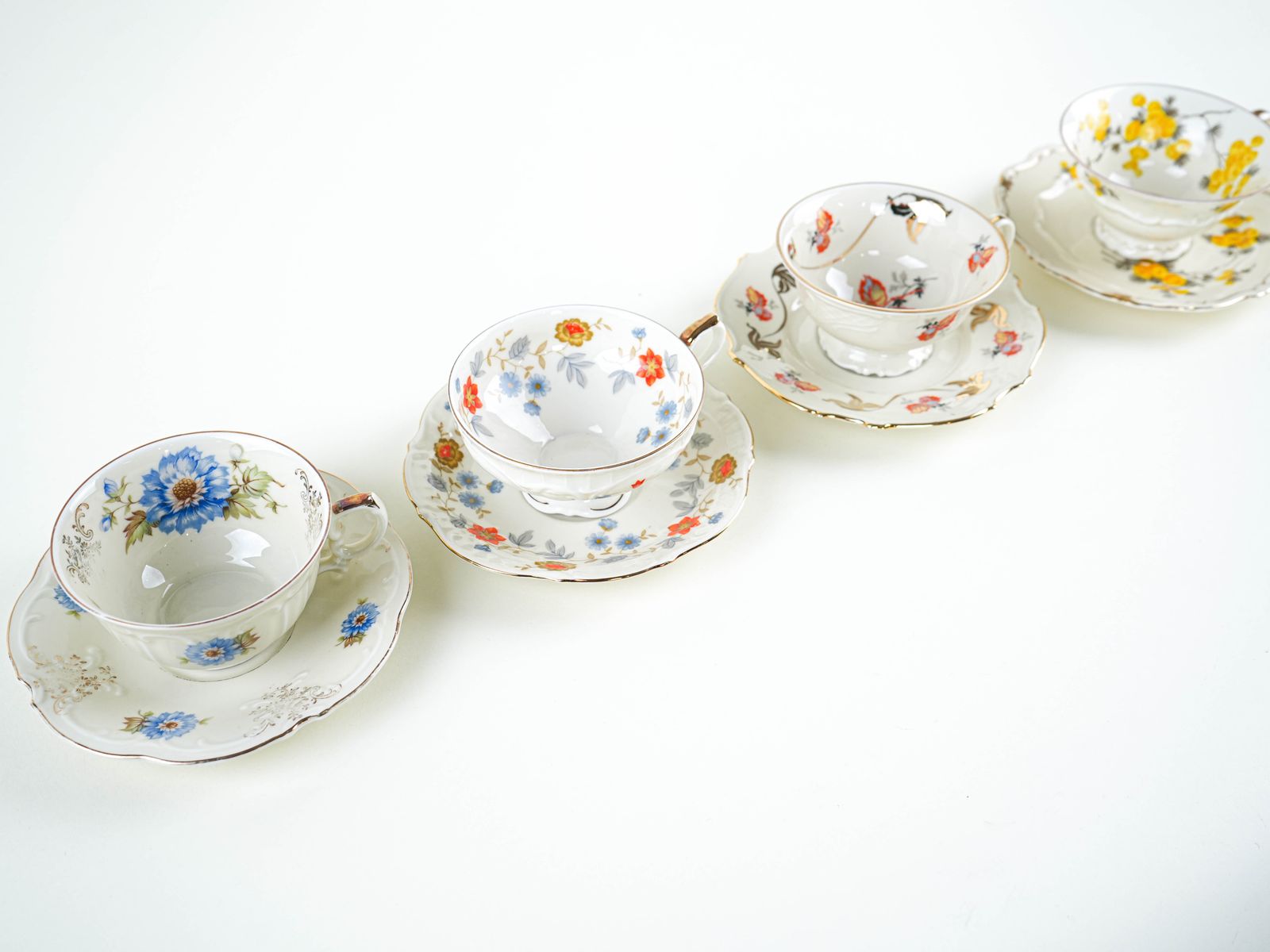Set Of Porcelain Cups, German Design, 20th Century, Made In Germany photo vintage