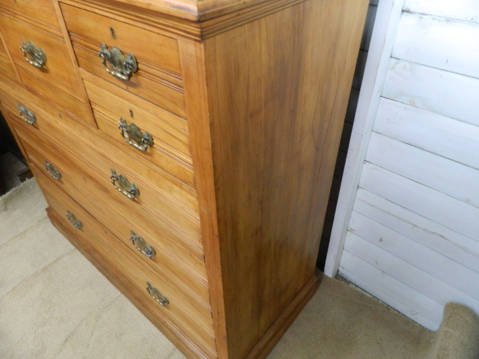 Edwardian Satin Walnut Large Chest Of Drawers photo furniture