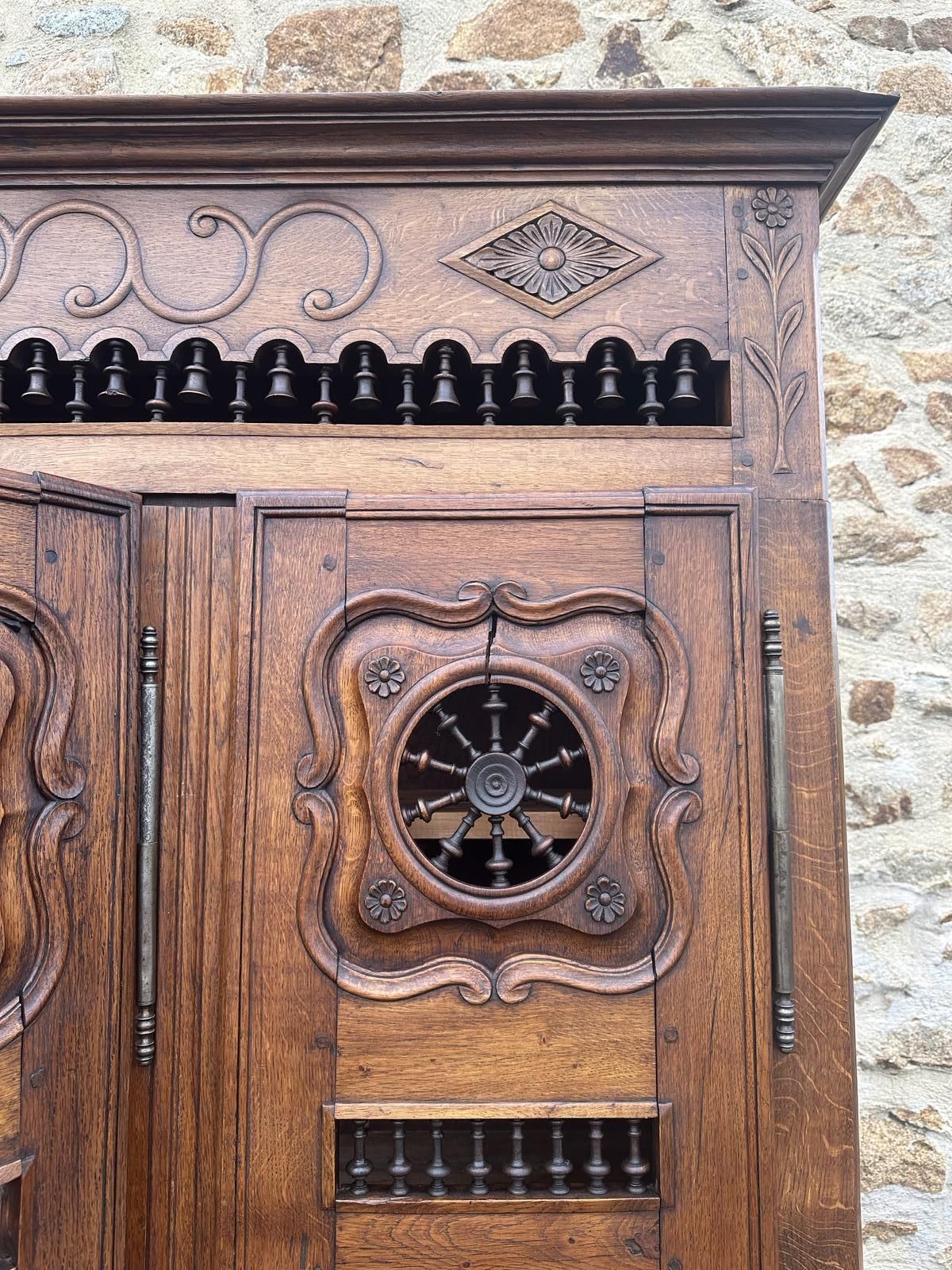 Antique French Breton Carved Oak Bedroom Suite photo buy