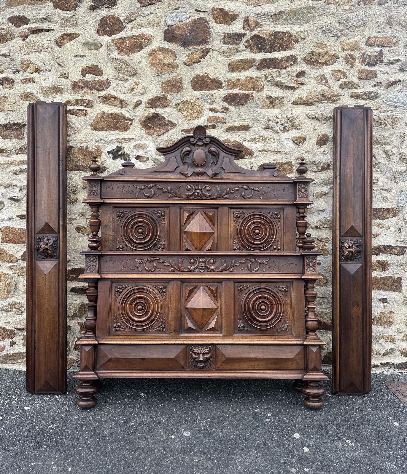 Furniture Antique French Bedroom Suite   Bed, Armoire, Bedside Tables photo