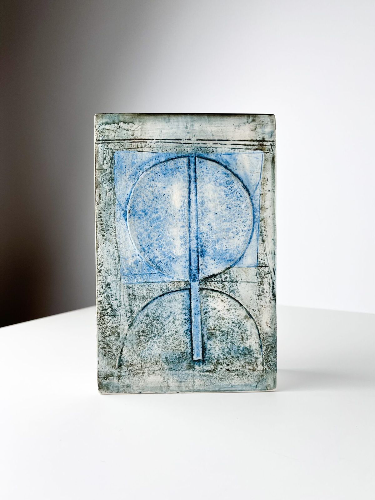Anne Lewis For Troika Double Sided Slab Vase British 1960s photo for sale