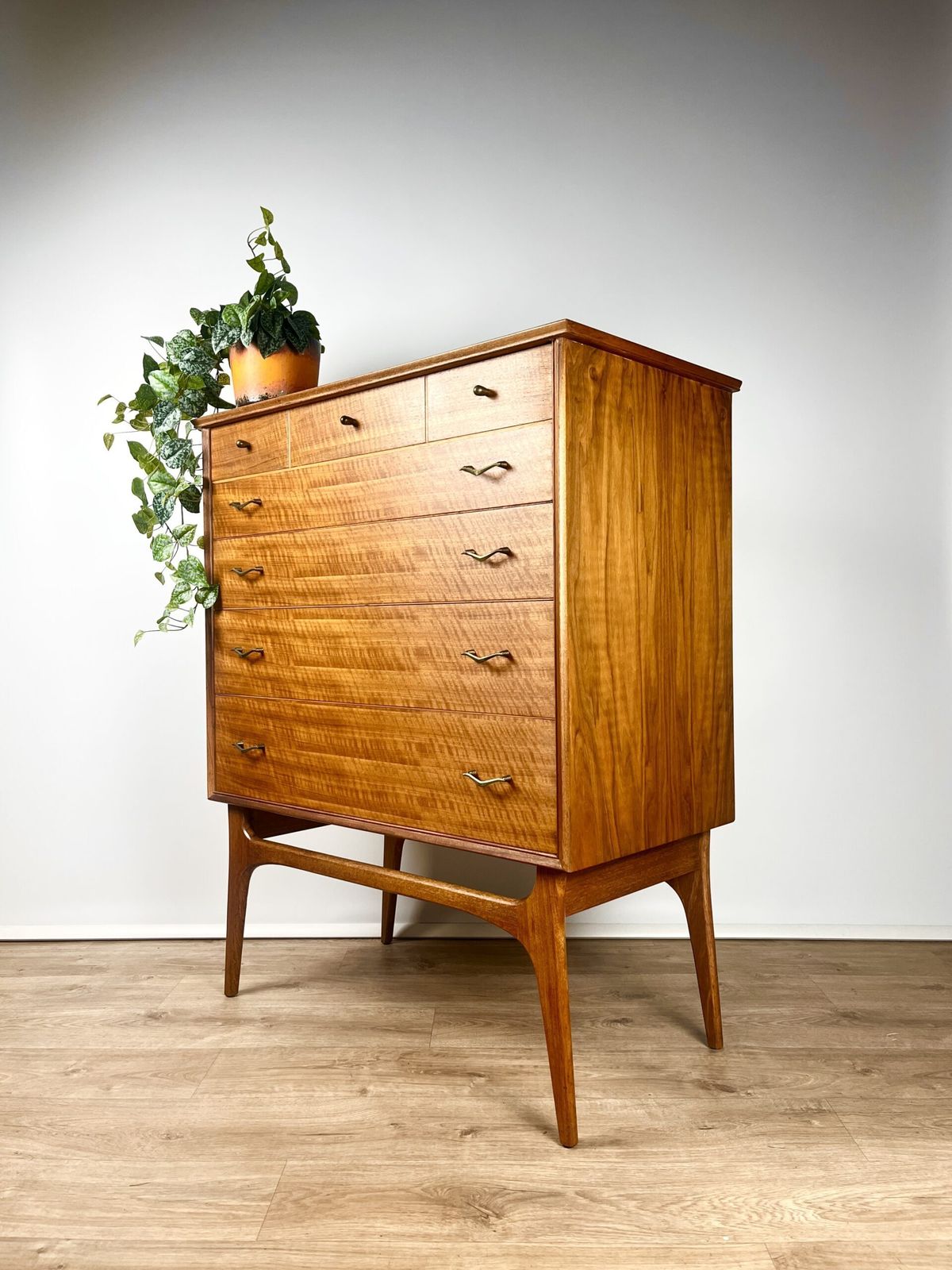 Alfred Cox Chest Of Drawers In French Walnut British 1950s