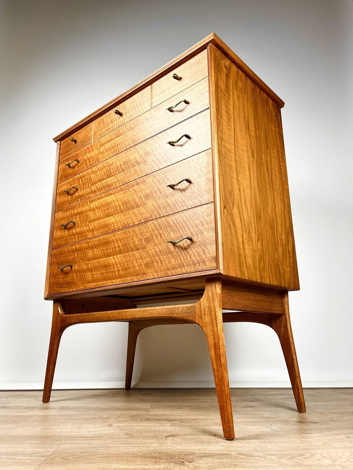 Alfred Cox Chest Of Drawers In French Walnut British 1950s photo furniture