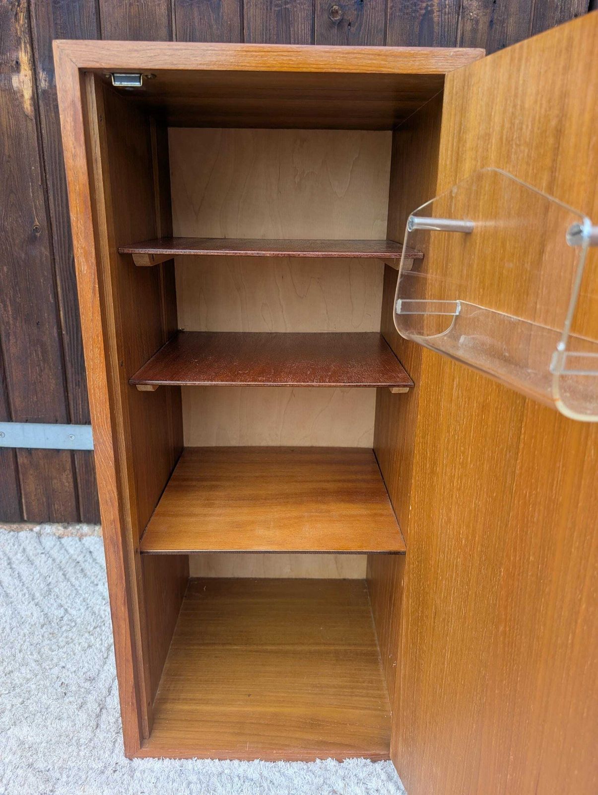 photo for sale Pair Of Mid Century Teak Retro Mismatched Cupboards / Filing Cabinets