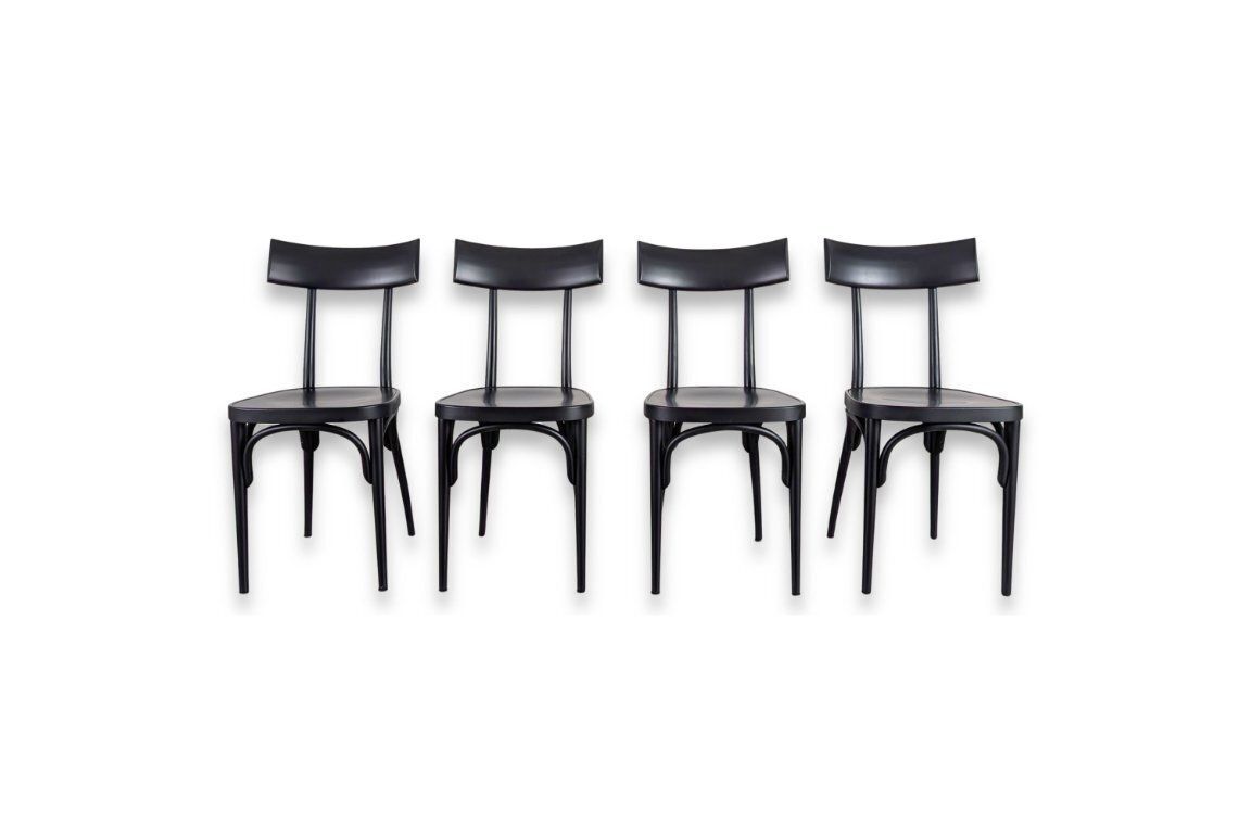 Original Set Of 4 Gebrüder Thonet Chairs, Vienna, By Hermann Czech