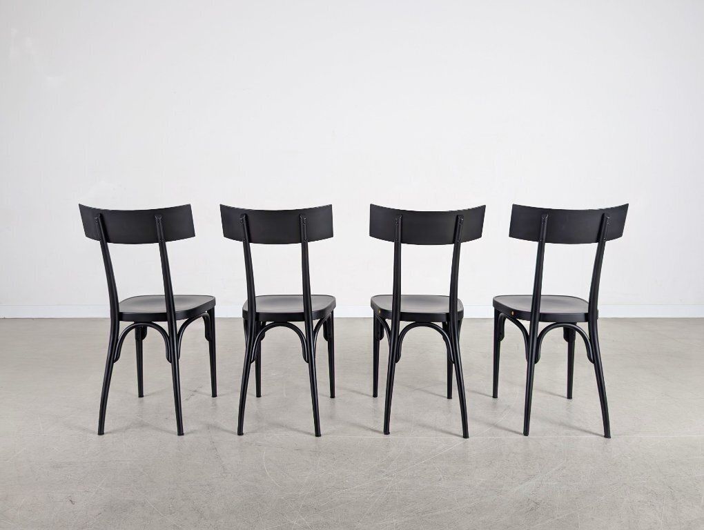 Original Set Of 4 Gebrüder Thonet Chairs, Vienna, By Hermann Czech photo Furniture