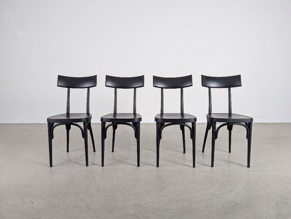 Original Set Of 4 Gebrüder Thonet Chairs, Vienna, By Hermann Czech photo vinterior