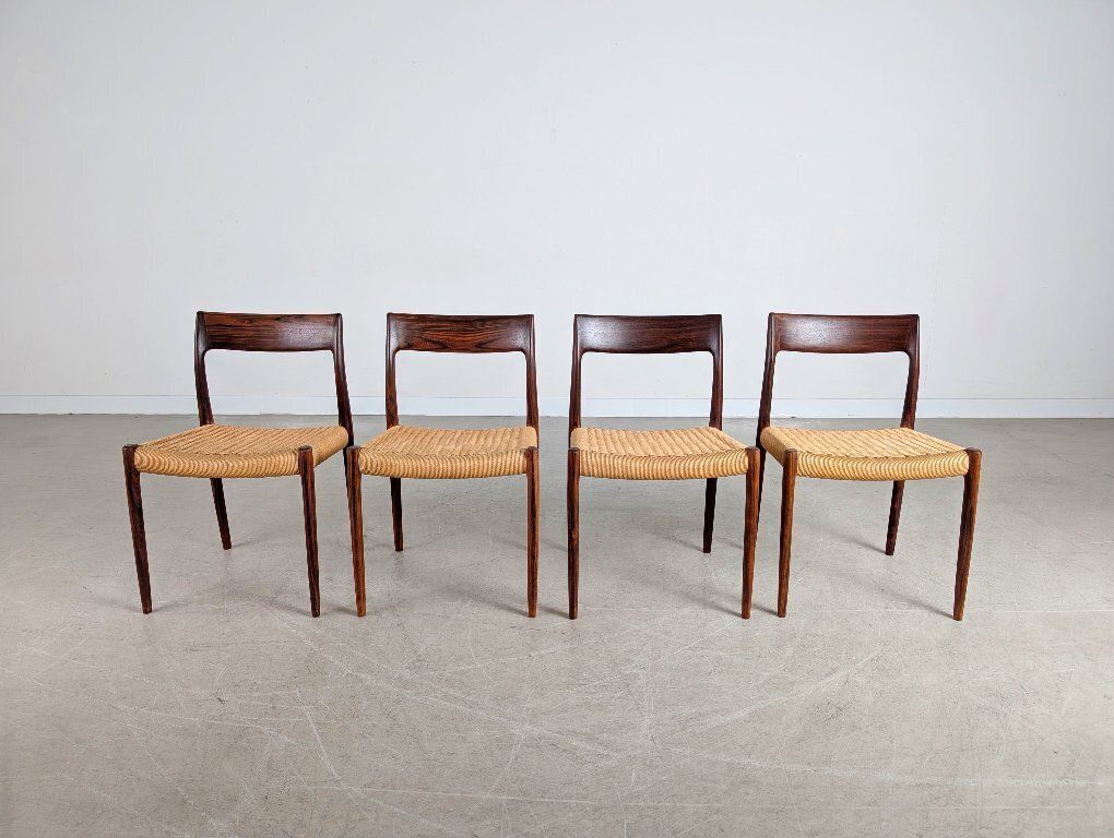 Set Of 4 Chairs Jl Mollers Model 75 Niels Otto Møller Rosewood photo furniture