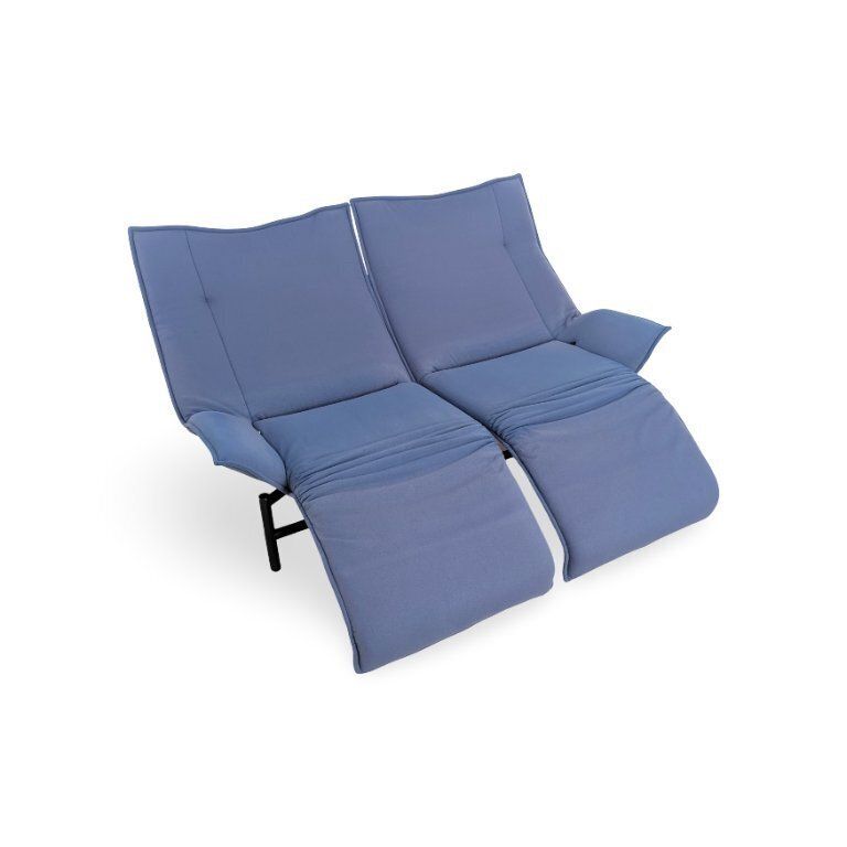 photo for sale Cassina Veranda Sofa Design Couch Vico Magistretti Fabric Blue