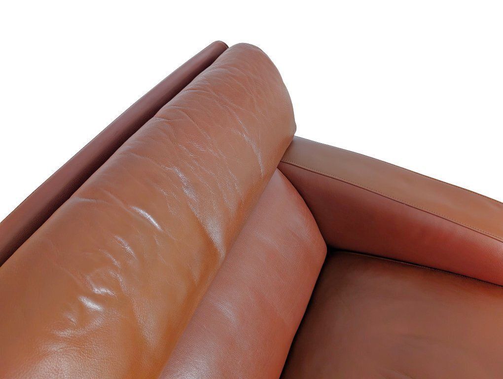 Original Rolf Benz Leather Swivel Armchair, Brown, Designer Executive Chair photo vintage