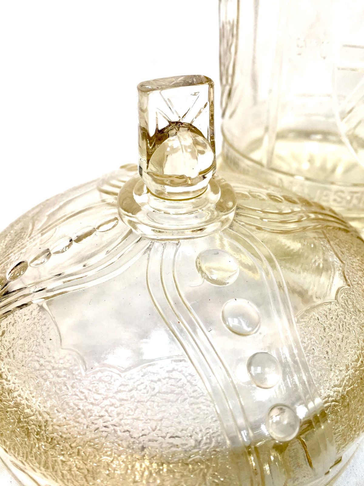 Vintage Glass Silver Jubilee George V Commemorative Jar Biscuit Barrel C.1935 photo vinterior