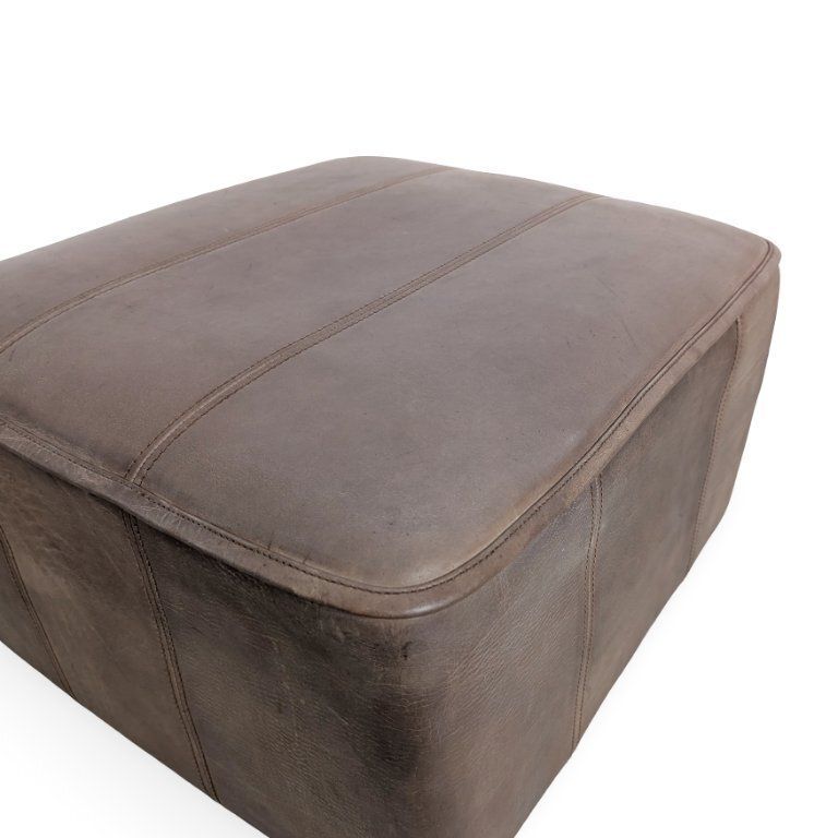 2 poufs de Sede mid-century en cuir de buffle, marron photo buy