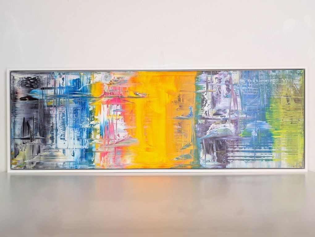 Peinture acrylique Kim Dieu, tableau moderne, Inspire Art, 150x50 photo furniture