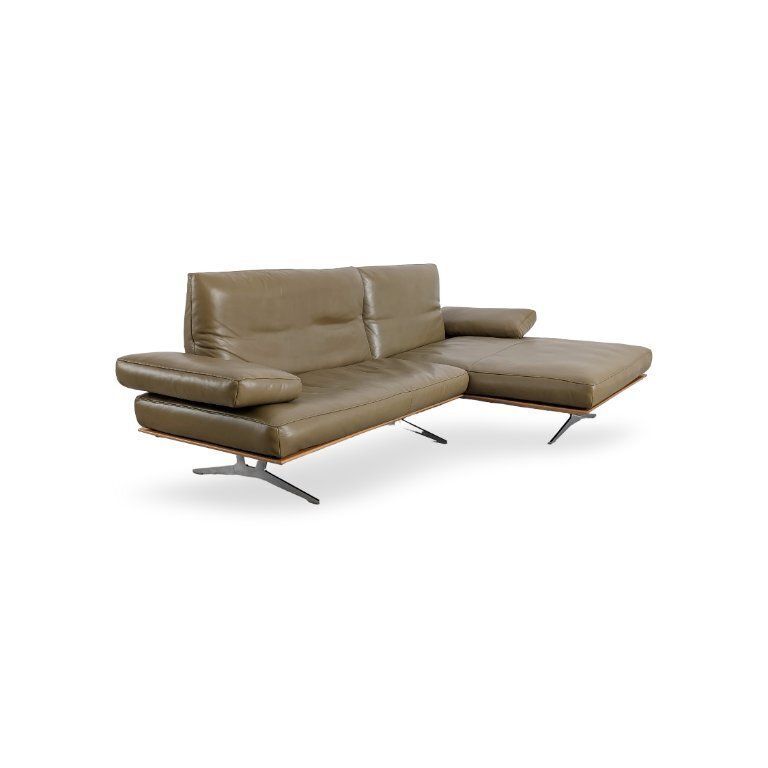 Original Koinor Marylin Corner Sofa, Leather Sofa, Designer Couch, Green photo Furniture