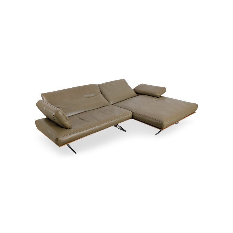 photo furniture Original Koinor Marylin Corner Sofa, Leather Sofa, Designer Couch, Green
