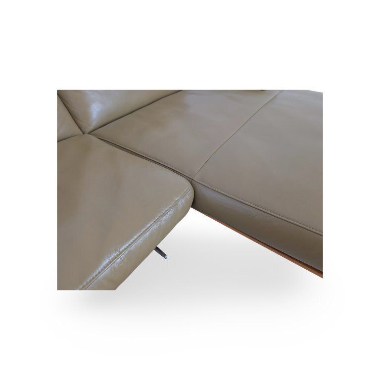 Furniture Original Koinor Marylin Corner Sofa, Leather Sofa, Designer Couch, Green photo