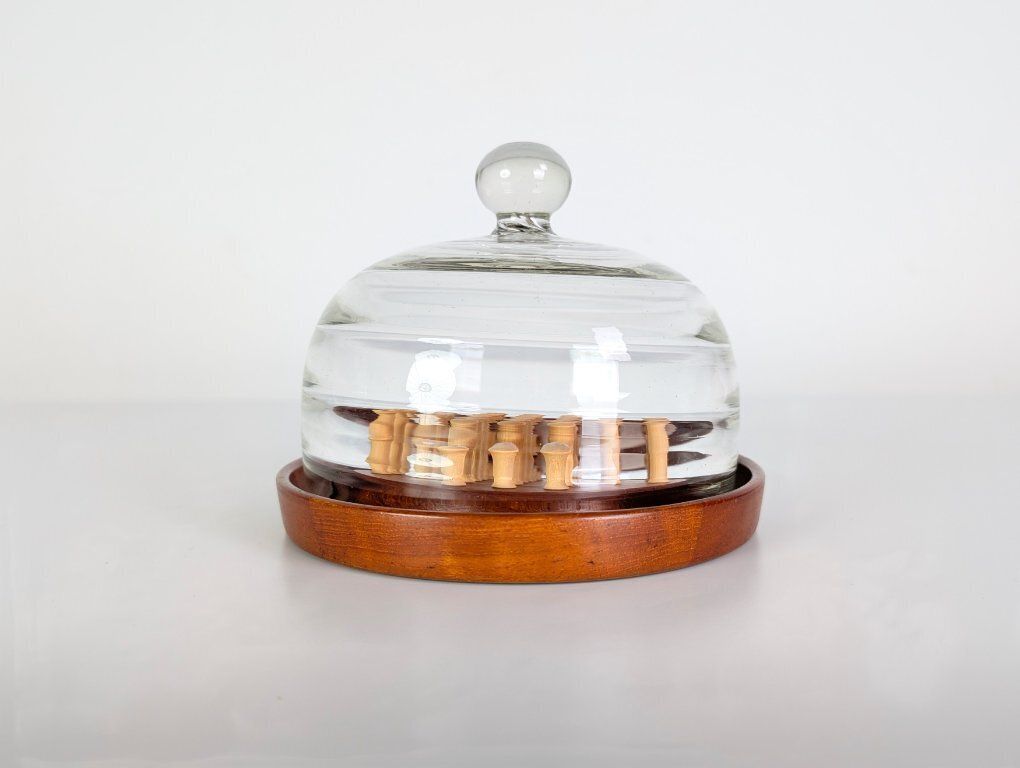 Mid-Century Solitaire Bordspel, jaren 1960, Denemarken, Teak Glas photo furniture