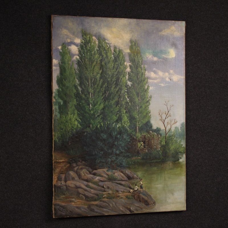 photo buy Spaans landschapsschilderij, gesigneerd C. Coll 1883
