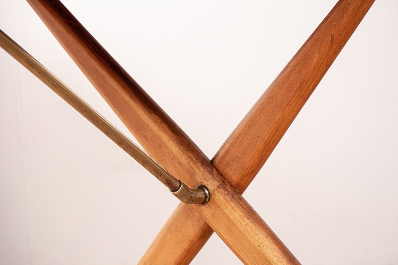 photo furniture Danish Dining Table In Solid Teak And Beech And Brass, Model At 303 By Hans Wegner For Andreas Tuck 1960.