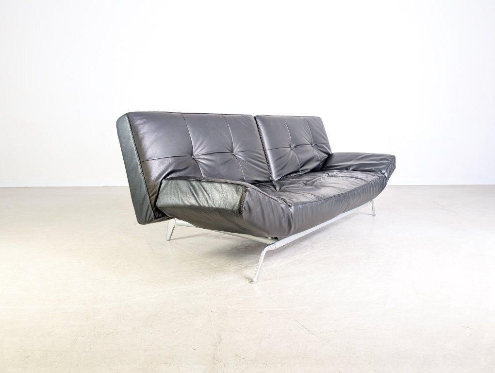Ligne Roset Smala Bank – Leer, Zwart – Design, Frankrijk photo 2829.0