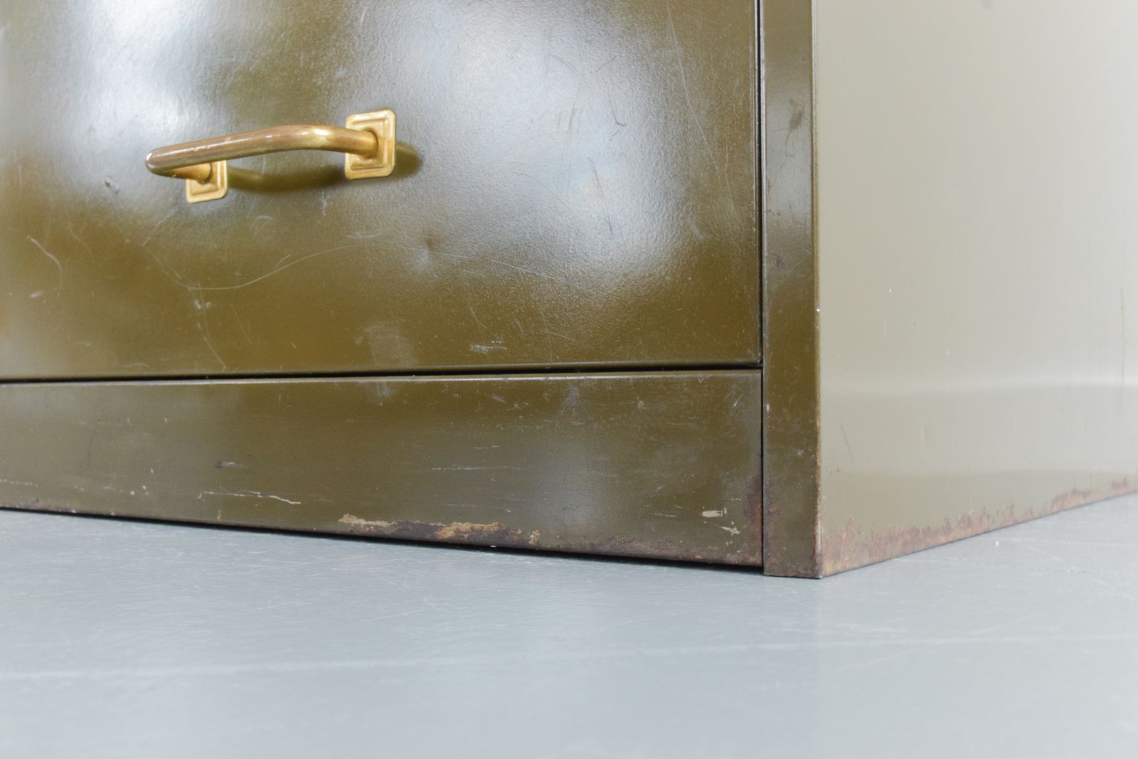 photo furniture Vintage Green Metal Filing Cabinet By Shannon Systems