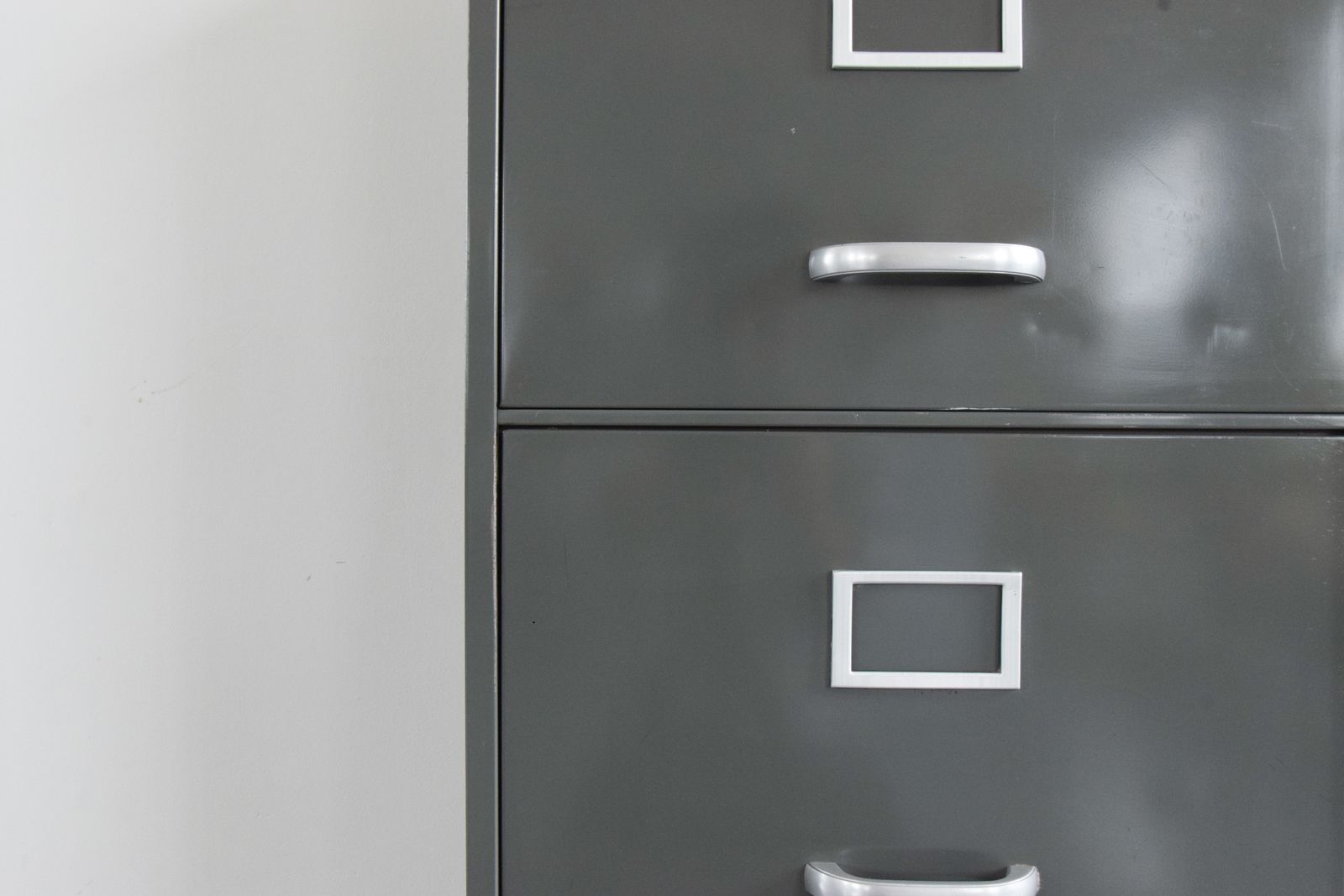 photo furniture Vintage Grey Metal Filing Cabinet By Art Metal