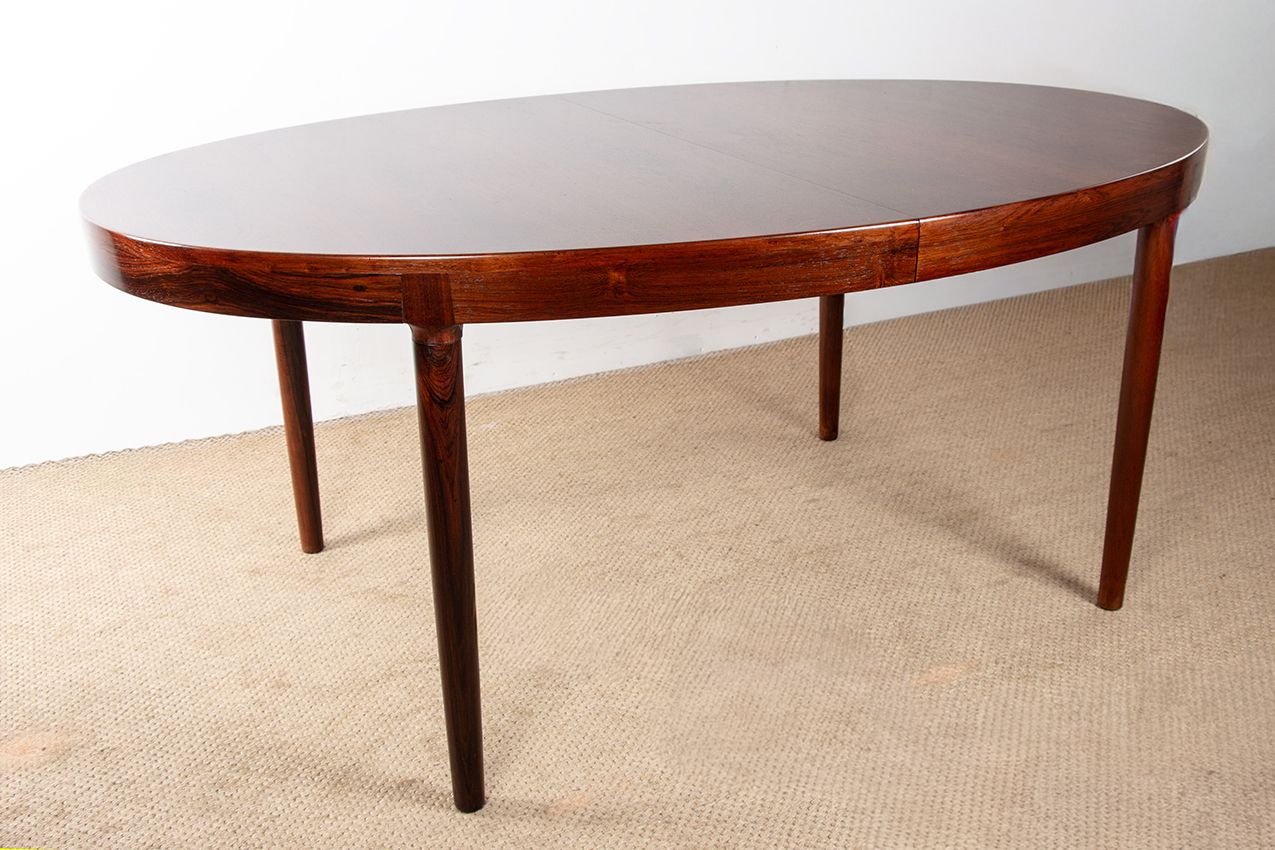 Large Oval, Extendable Danish Rosewood Dining Table By Harry østergaard For Randers Mobelfabrik 1960. photo vinterior