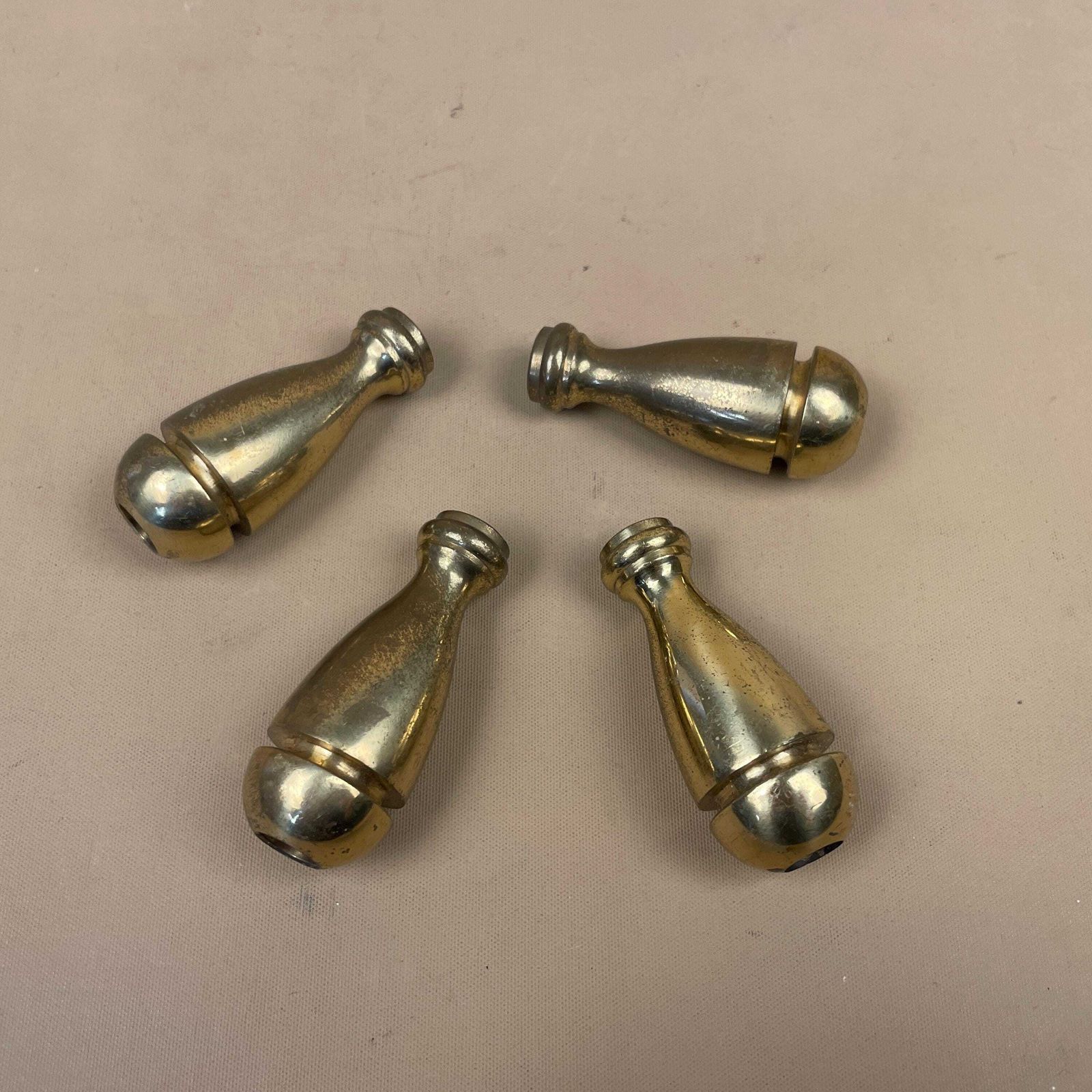 Brass Cord Weights Set Of 4 Heavy Teardrop Curtain Light Pulls Vintage Style Home Decor Accent For Curtains Or Lamps