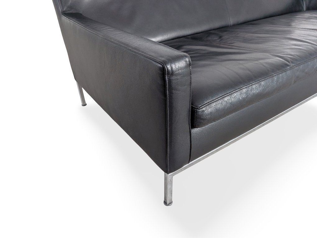 photo furniture Zanotta Sofa, Italiaans Design, Leer, Zwart