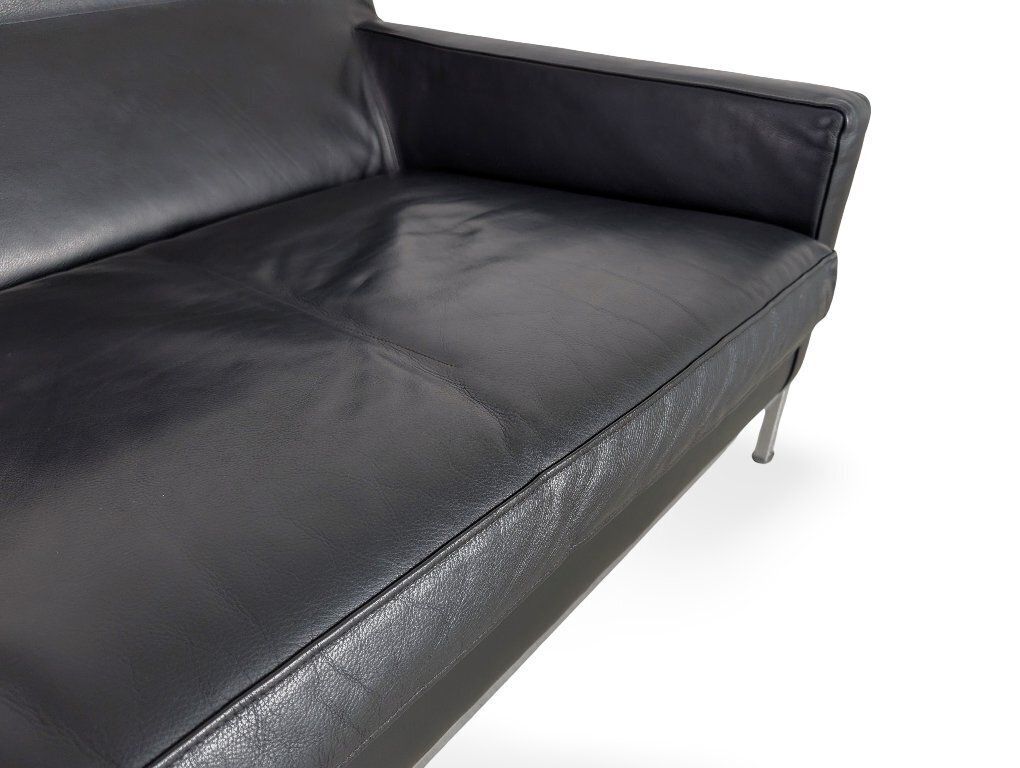 3446.0 Zanotta Sofa, Italiaans Design, Leer, Zwart photo
