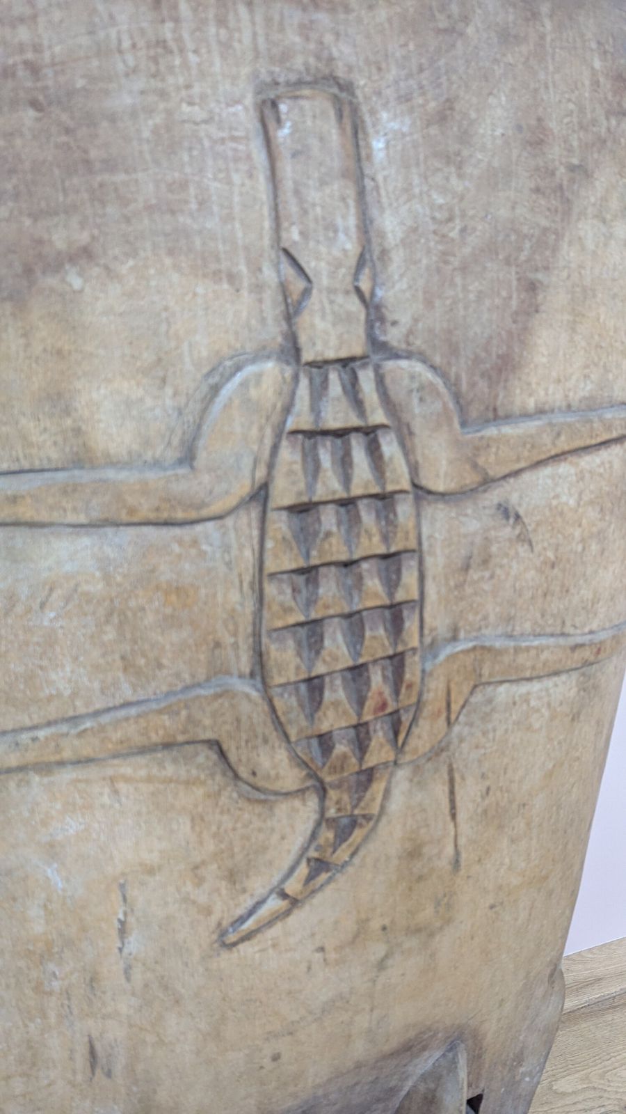 West African Senufo Chief’s Carved Palaver Chair Back photo buy