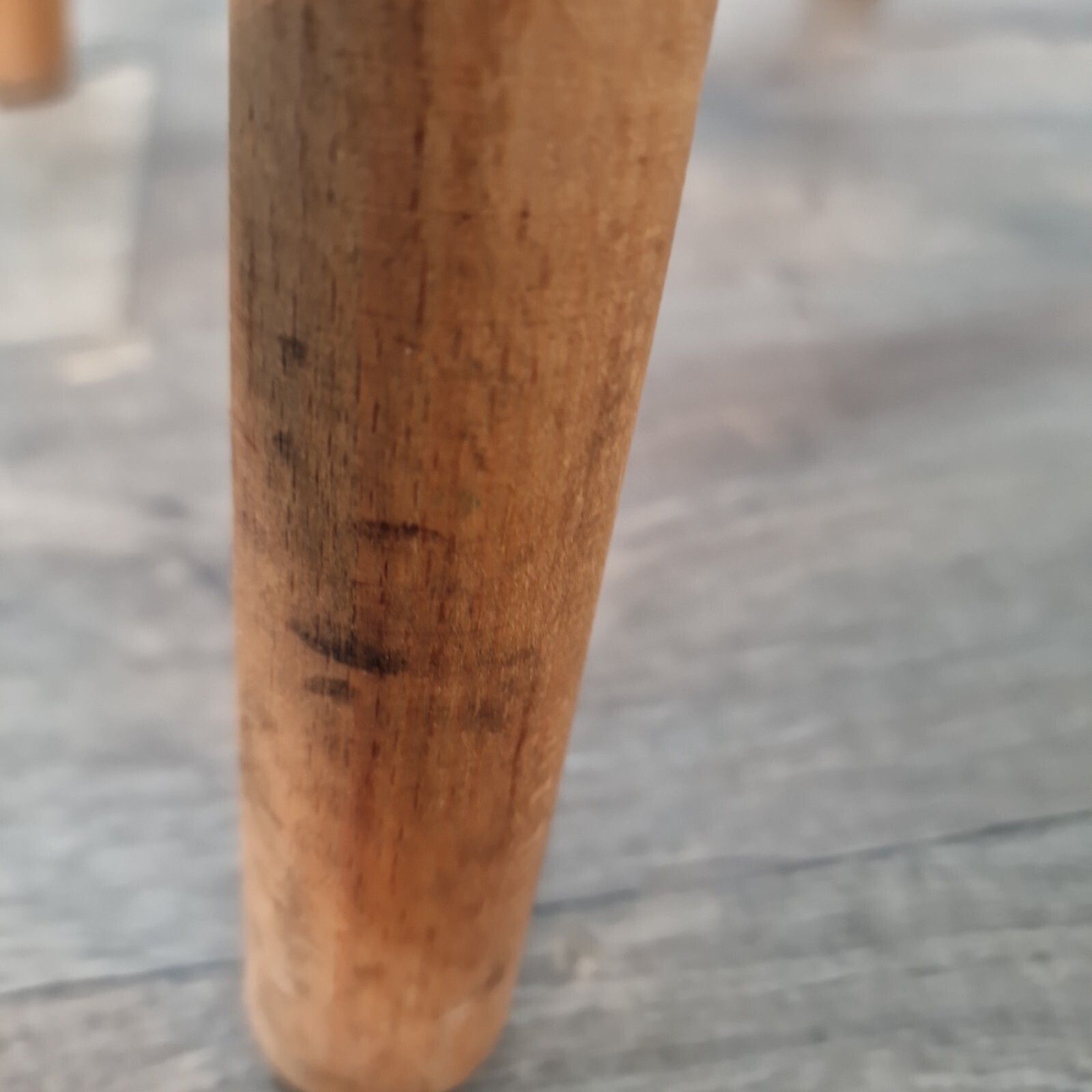 photo for sale Vintage Rustic Stool   Solid Turned Wooden Farmhouse Kitchen Milking Pub Seat