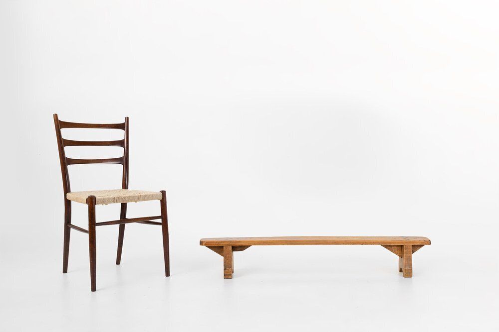 Rustic Low Bench In Wood, France, 1850s photo furniture