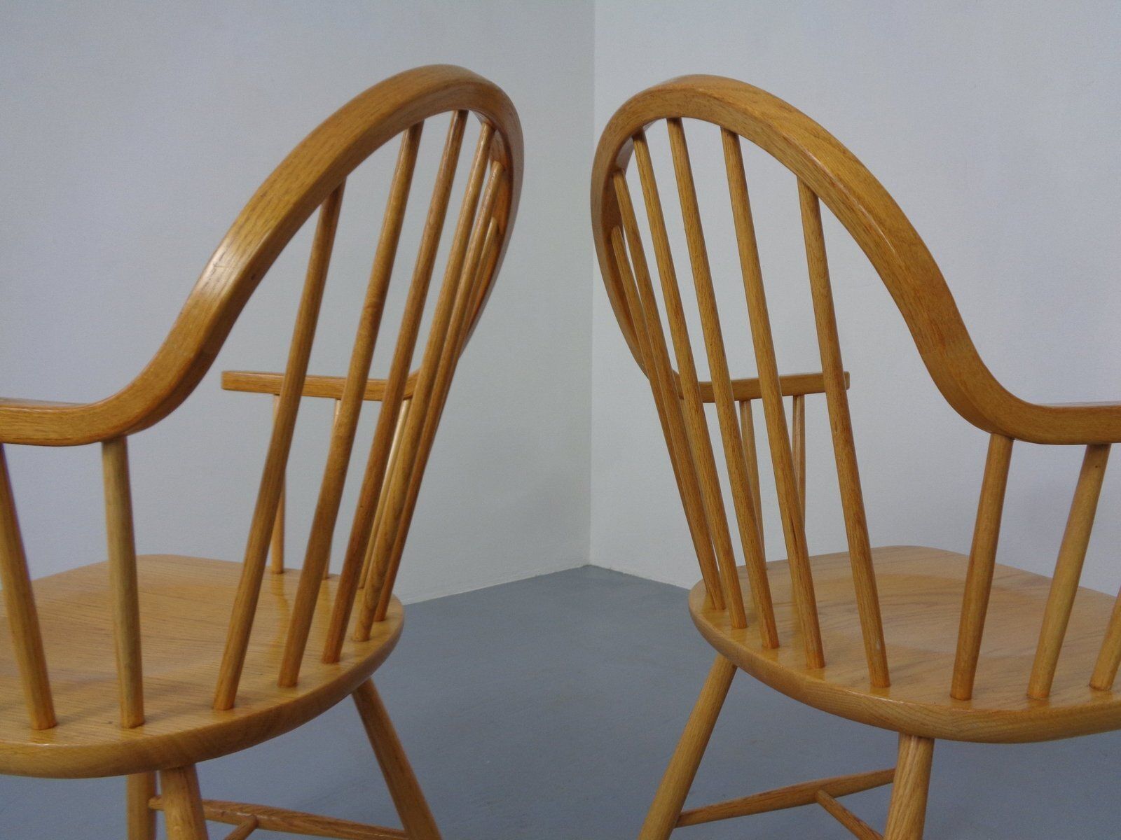 Furniture Oak Armchairs By Erik Ole Jørgensen For Tarm Stole Møbelfabrik, Denmark, 1960s, Set Of 2 photo